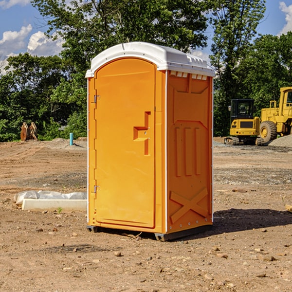 how often are the porta potties cleaned and serviced during a rental period in Centropolis